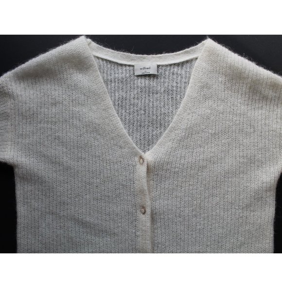 Wilfred Front To Back Cardigan / Size XS / Birch Mohair Alpaca Aritzia V-Neck - Picture 7 of 12